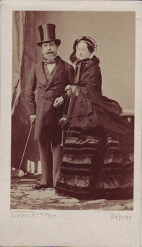Диздери. Портрет императора Наполеона III и его жены Евгении, 1865 