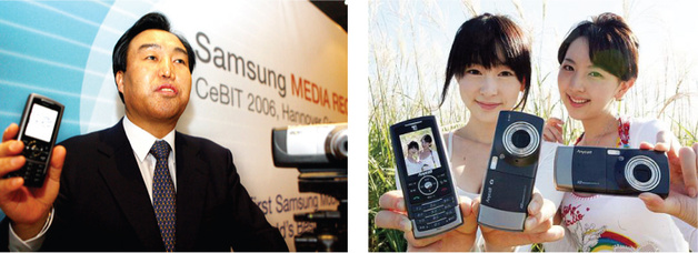 В октябре 2006 года Samsung представил первый в мире телефон со встроенной 10-мегапиксельной камерой. В Корее этот аппарат, как и все мобильники Samsung, продавался под брендом Anycall
