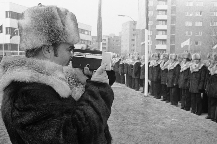 Министр спорта СССР Сергей Павлов снимает фильма о советской сборной на Олимпиаде 1976 года