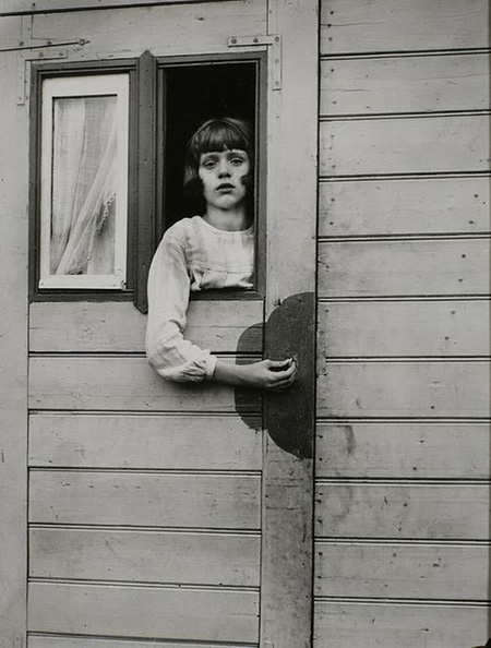 August Sander, Young Girl in Circus Caravan, 1926