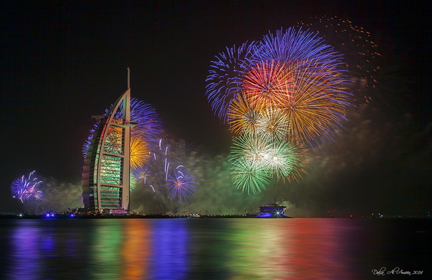 Dubai 2014 Happy New year © Dalia Al Ameen. Дубаи, ОАЭ