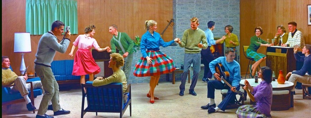 1961 г., Teen Dance in basement recreation room