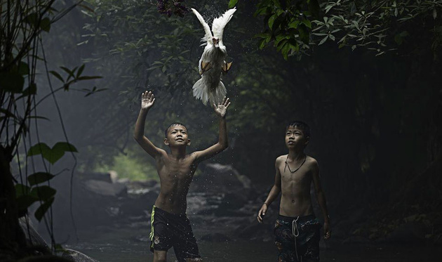 Сара Воутерс. «Ловля утки» (Таиланд)