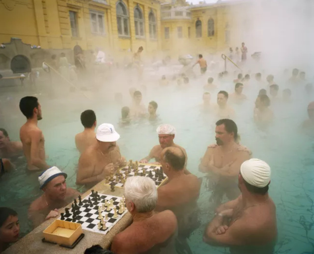 © Martin Parr / Magnum Photos / Rocket Gallery Szechenyi thermal baths, Budapest, Hungary, 1997.