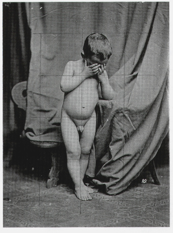 Неизвестный автор, Этюд обнаженного ребенка. 1880 г.