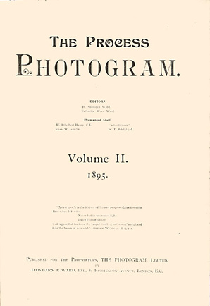 Обложка журнала «фотограмма». 1895 г.