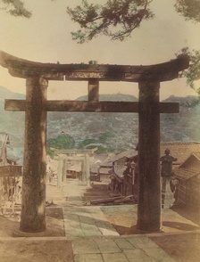 Каменные ворота у входа в храм О-Сува, Нагасаки. Неизвестный автор © 1999-2008 George C. Baxley