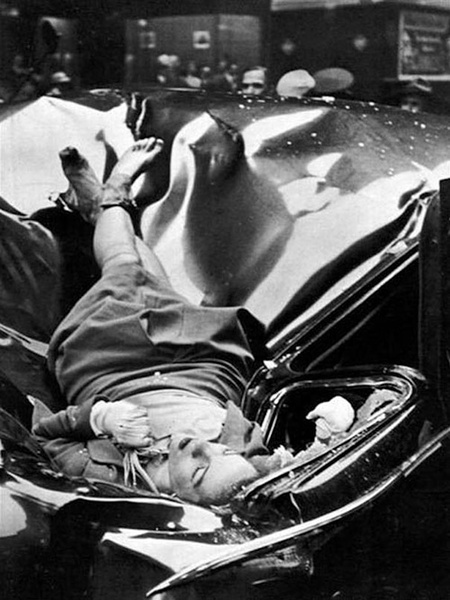 "Красивое самоубийство". 23-летняя Эвелин МакХейл прыгнула с 83 этажа Эмпайр Стэйт Билдинг и упала на лимузин, 1947г.