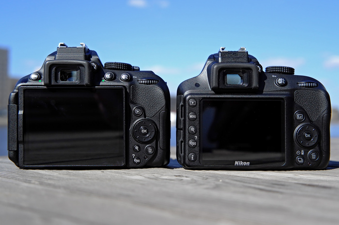 Слева — Nikon D5300, справа — Nikon D3300