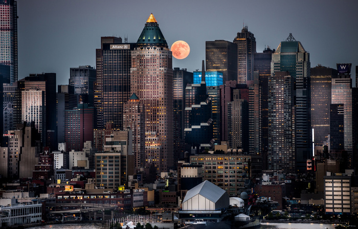 New York City Supermoon by Dan Martland