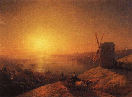 И.К. Айвазовский. Мельница на берегу реки. Украина. 1880
