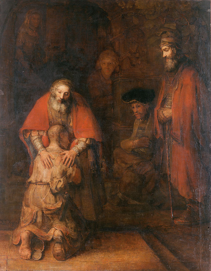 «Возвращение блудного сына», Рембрандт (ок. 1666-69, Эрмитаж).