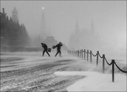 «Снежный буран на Красной площади» © Дмитрий Зверев