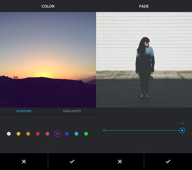 Instagram добавляет инструменты Color и Fade для обработки снимков