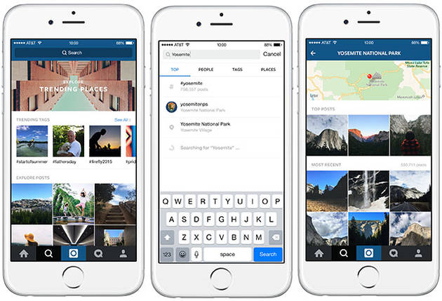 Новые функции Instagram для поиска мест и событий