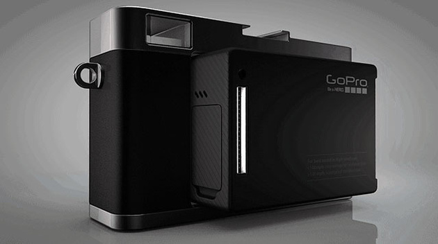 Камера GoPro вставляется в корпус Exo GP-1 сзади