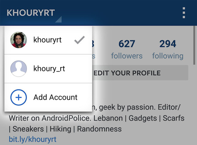 Instagram тестирует функцию поддержки нескольких аккаунтов