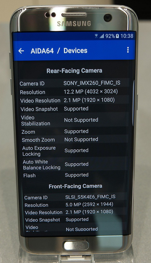 В Samsung Galaxy S7 и S7 edge установлен сенсор Sony IMX260