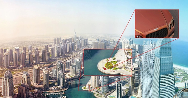 В рекламе Bentley использован интерактивный снимок Дубая разрешением в 57+ гигапикселей