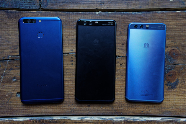 Слева направо: Honor 8 Pro, Huawei P10 Plus, Huawei P10