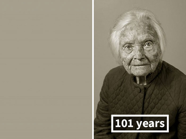 Мария Фейфарова. Ее семейный фотоальбом не сохранился. На фото справа ей 101 год
