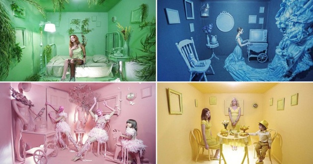 Фотограф раскрашивает целую комнату в один цвет – ради сюрреалистических снимков