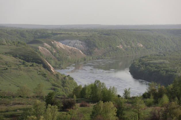 Вид на реку Дон и поле с Осетровского плацдарма