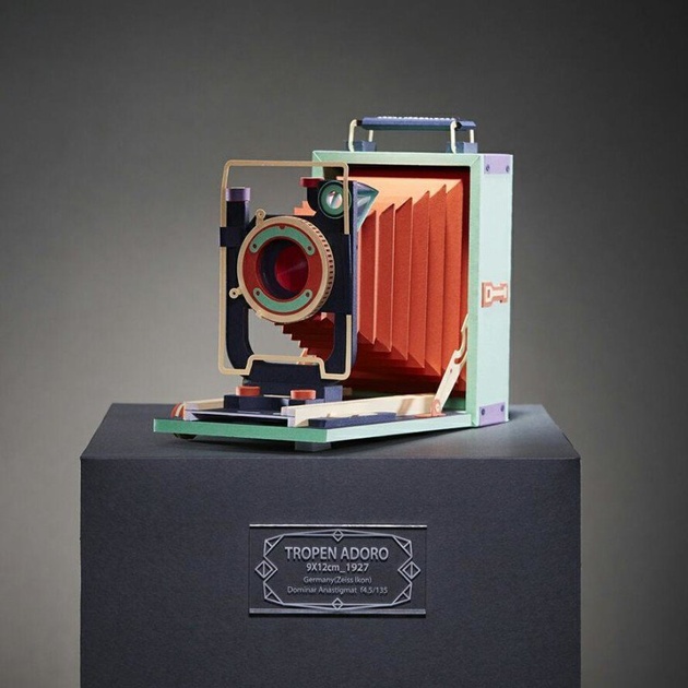 Мастер оригами создал коллекцию бумажных винтажных фотоаппаратов