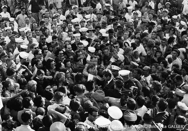 John F. Kennedy in the crowd. Naples, July 1963