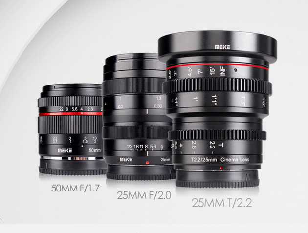 Meike скоро выпустит три новых объектива: 50mm F1.7, 25mm F2.0 и 25mm T2.2