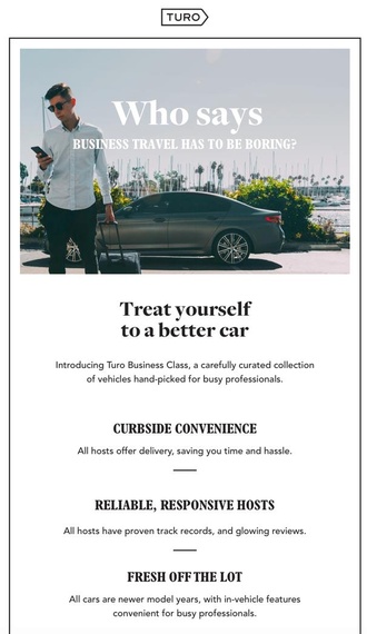 Скриншот из рекламной кампании TURO For Business, разработанной Павлом. В данном примере Павел выступил и в качестве модели