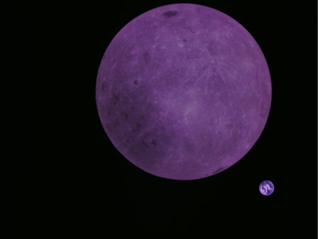 Получен снимок с обратной стороной Луны и Землёй