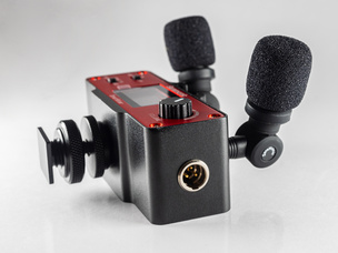 Разъём mini-XLR для подключения внешнего микрофона с фантомным питанием.