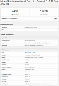 Результаты Geekbench 6