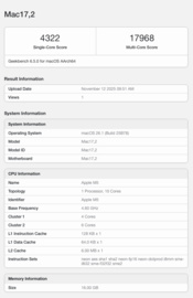 Geekbench, тест процессора