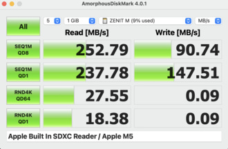 Скорость картридера соответствует UHS-II