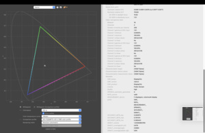 Измеренный цветовой охват DCI-P3 составил 98%