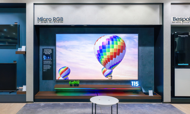  Samsung привёз в Россию первый телевизор Micro RGB