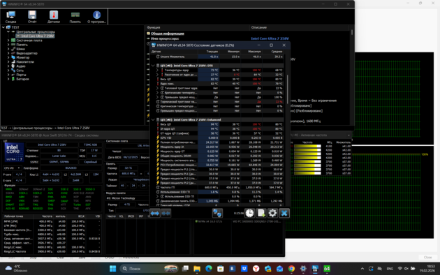 Длительный стресс-тест со 100% загрузкой процессора показал троттлинг