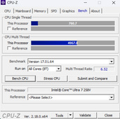 Тест процессора в CPU-Z