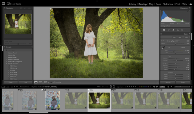 При обработке в Lightroom на компьютере я постарался сделать снимок мягче и теплее