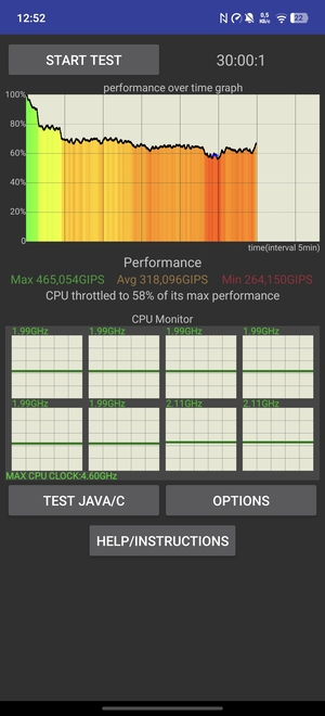 CPU Throttling Test