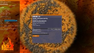 Результат теста Furmark для Intel Arc B390