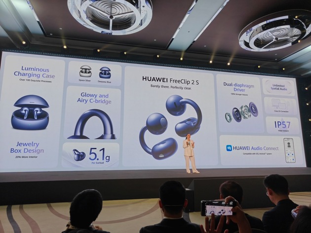 Huawei представила наушники-клипсы FreeClip 2 S