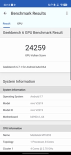 Geekbench 6 Vulkan